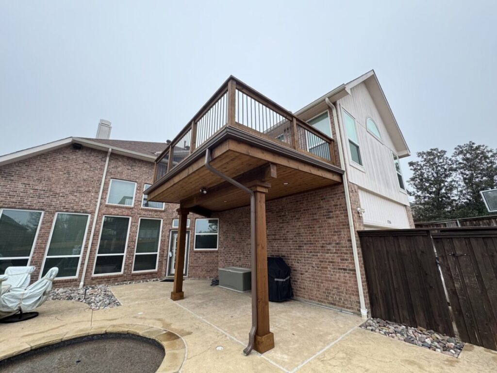 New back porch and patio cover custom built in Rockwall by the experts in outdoor living in North Texas - Buildometry!