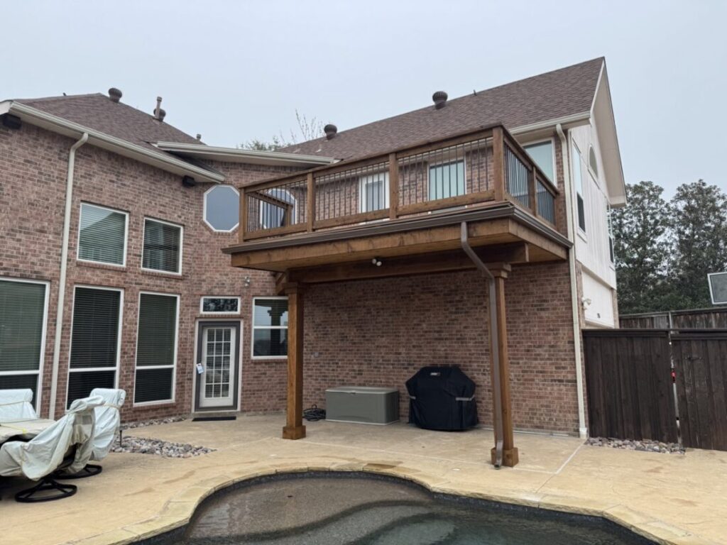 New back porch and patio cover custom built in Rockwall by the experts in outdoor living in North Texas - Buildometry!
