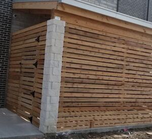 Outdoor Slated Wood Walls