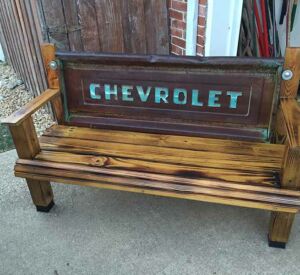Wood Chevrolet Bench
