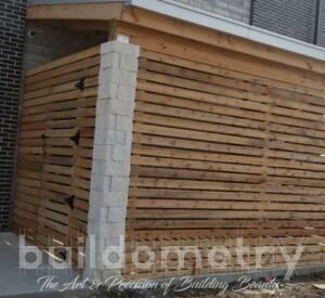Outdoor Slated Wood Walls