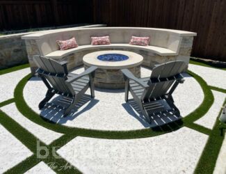 Fire Pit with Turf Surround