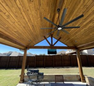 Post Wrap and Benches by Buildometry - North Texas Builder
