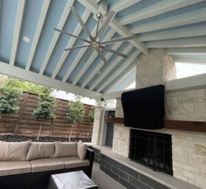 Custom Post Wrap and Benches by Buildometry - North Texas Builder