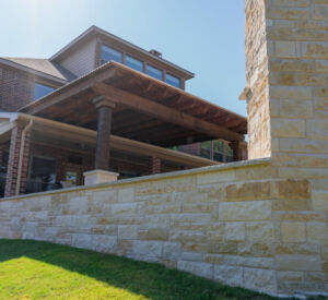 Custom Post Wrap and Benches by Buildometry - North Texas Builder
