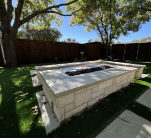 New custom fire pit in Richardson, TX by Buildometry