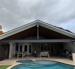 Outdoor patio cover project by luxury custom builders in North Texas - Buildometry