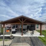 BEFORE: This patio cover was built by a different company, but needed to be torn down with a new, higher quality patio cover build in its place. Buildometry came through for this patio renovation in Fate, TX! BEFORE: New Custom Patio Cover by the experts in Outdoor Living: Buildometry in Fate, TX