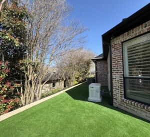 New custom build for outdoor living in Heath, Texas - patio cover, outdoor kitchen, custom wood work and stone work, plus raised beds, turf, and screens.