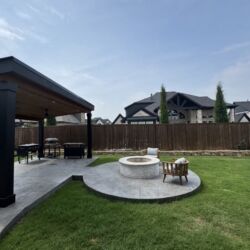 New Custom Outdoor Living Project in Rockwall, TX by the experts at Buildometry - fire pit