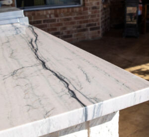 Outdoor Kitchen Renovation Marble Countertops