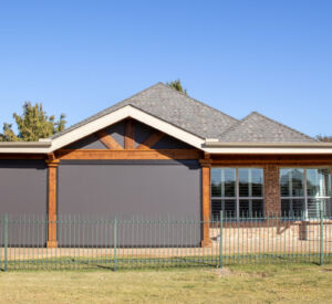 screened in patio with patio cover