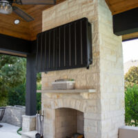Patio Remodel - Pavilion. Fireplace, Outdoor Kitchen, Concrete stairs,