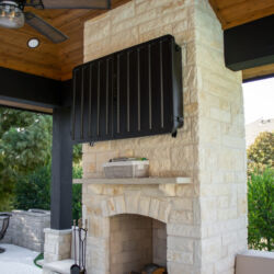 Patio Remodel - Pavilion. Fireplace, Outdoor Kitchen, Concrete stairs,