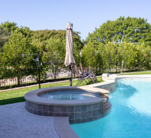 Patio Remodel - Pavilion. Fireplace, Outdoor Kitchen, Concrete stairs,