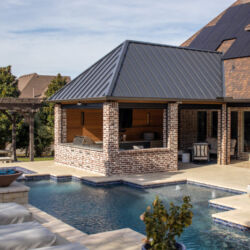 outdoor living, patio remodel, pool, motorized screen