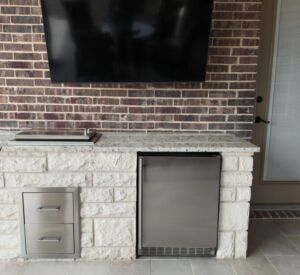 default Outdoor kitchen remodel with built-in grill and stone countertops