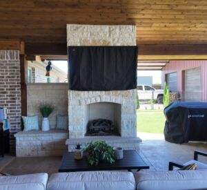 built in fireplace