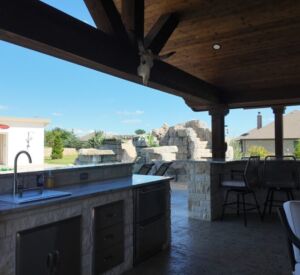 wooden patio cover